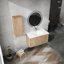 Meuble-lavabo mural avec rangement abondant et design tendance