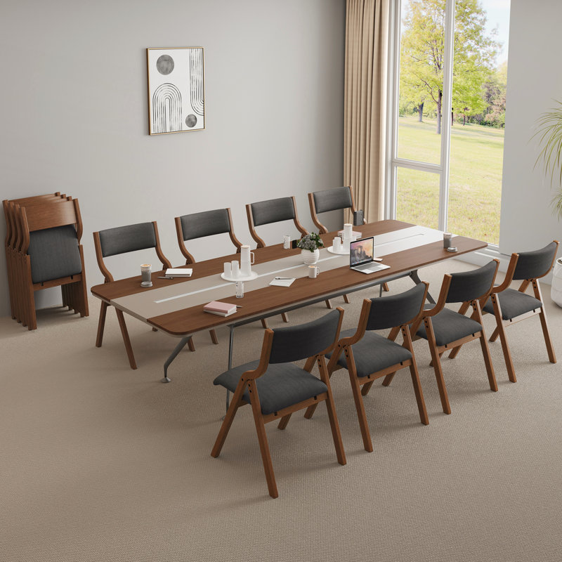 Chaise rembourrée pliante pour salle à manger, Gris matinal