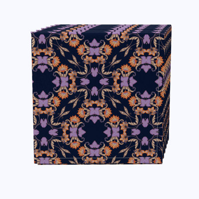 Cannava 100% Cotton Geometric Square Napkin