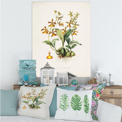 Fleur rétro I - peinture sur toile