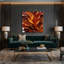 Abstrait art fluide sur toile brune 12-1832492768