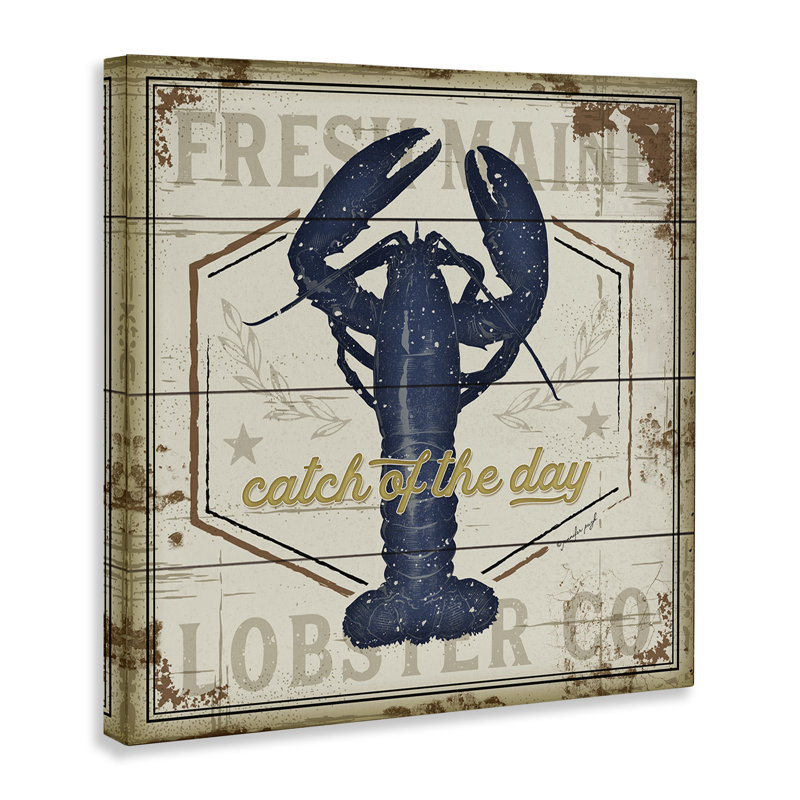 Art mural Chesapeake Bay Lobster, design par Jennifer Pugh, H 30 po x l 30 po