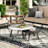 2 Piece Aluminum Patio Table Set With Sintered Stone Tabletop