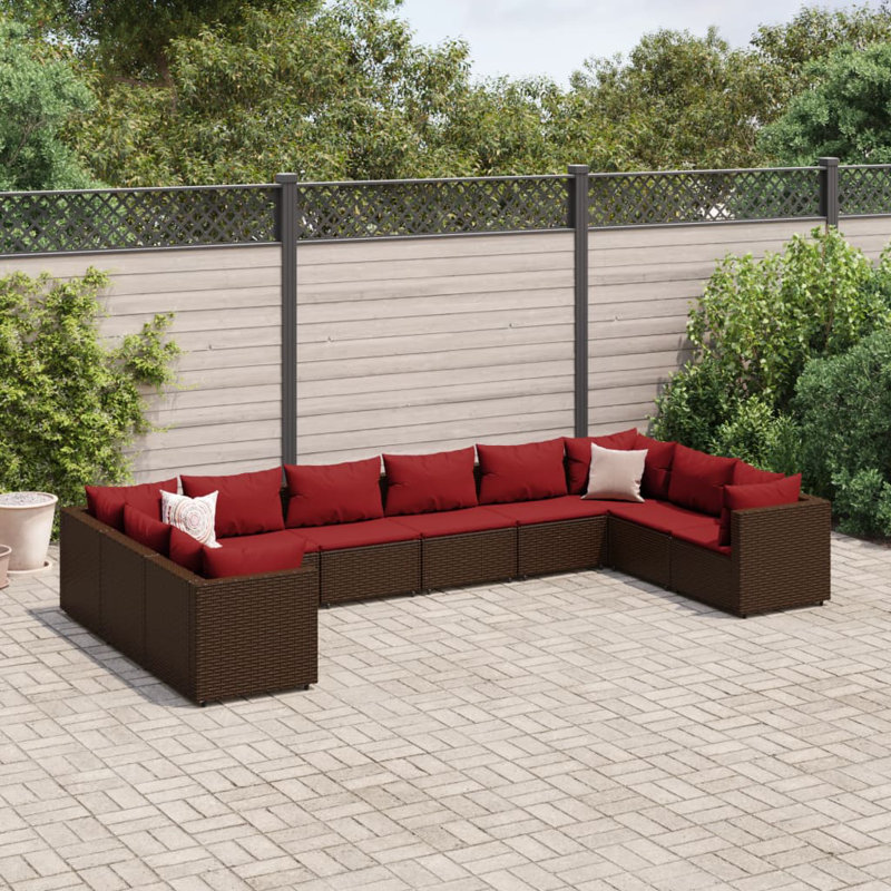  Patio Lounge Set Brown, Brown, Cinnamon Red