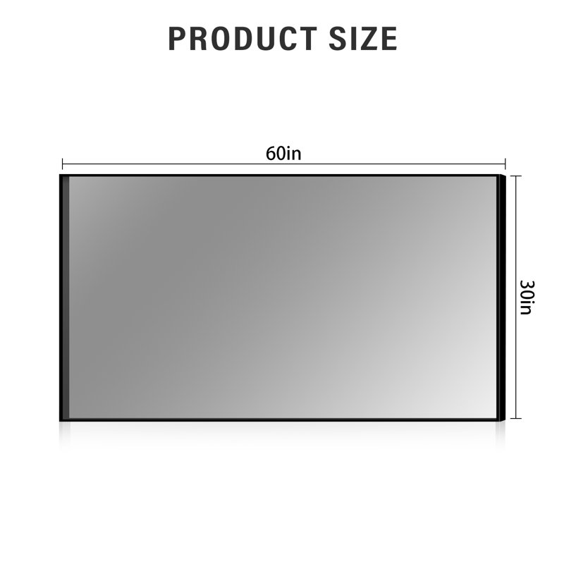 Lunara 1.18'' Thick Bathroom Vanity Mirror with Black Frame – Decorative Modern Accent Wall Mirror, Easy Installation