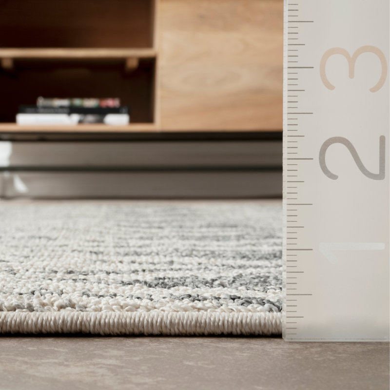 Tapis beige/gris Wason, Rectangle 4 pi x 6 pi