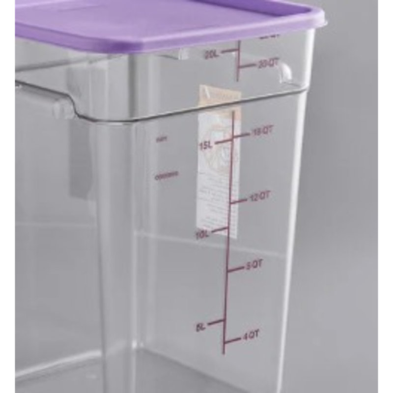Choix 4 pintes Contenant alimentaire rond en polycarbonate transparent - Durable, empilable, homologué NSF, sans BPA