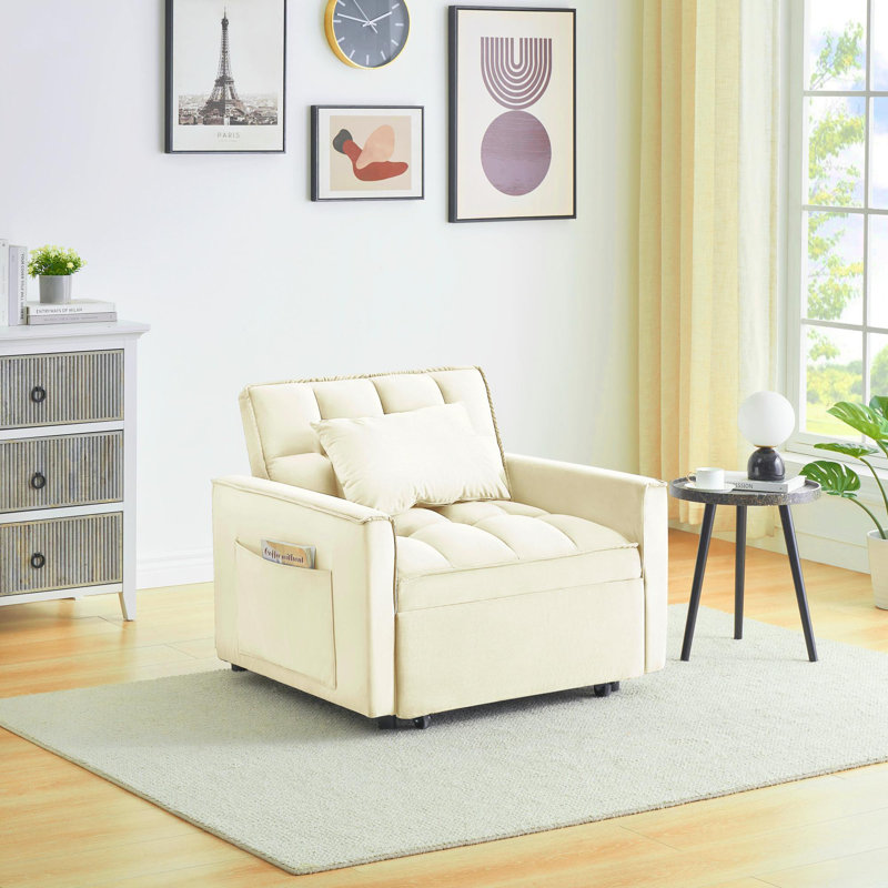 Chaise d'appoint rembourrée Cynthie, Rose rouge