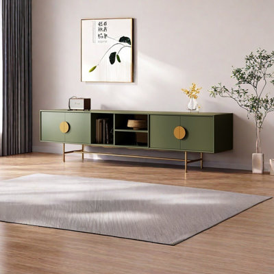 Creamy Iron TV Stand