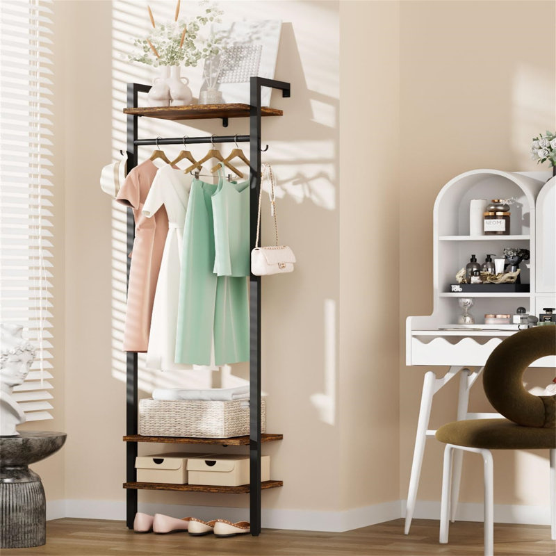 Metal Coat Rack, Brown