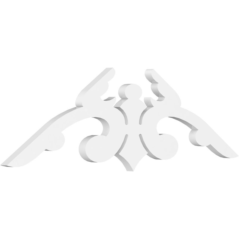 Milton Signature Urethane Gable Pediment, Primed Tan, 12"H x 36"W, 8/12