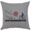 Coussin Wooded River Image - Welcome Ranch - Lin gris-873305739