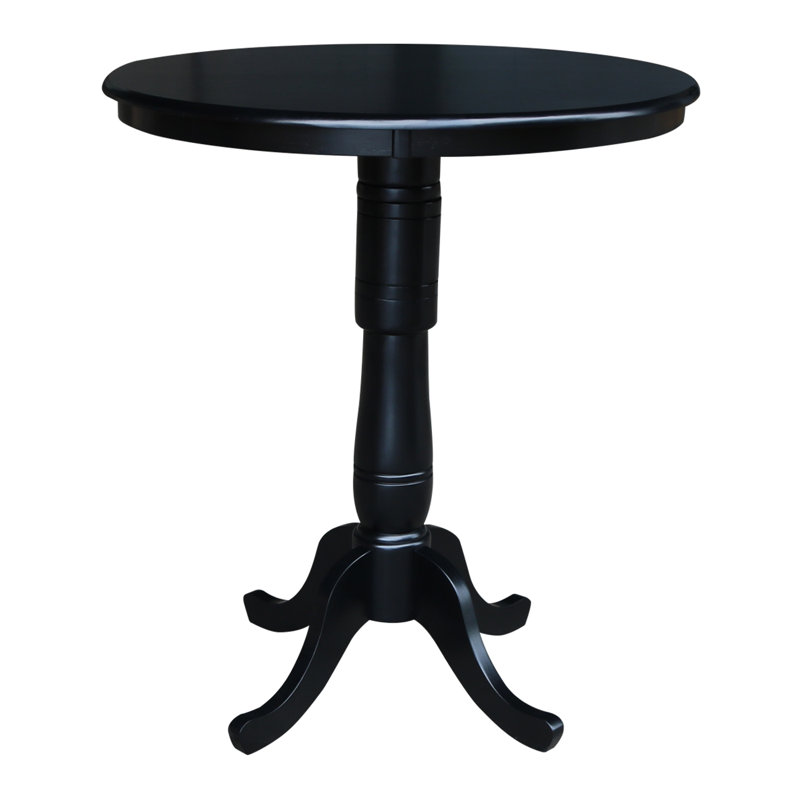 Mosteller Solid Wood Dining Table, Black, 42" H x 36" W x 36" W