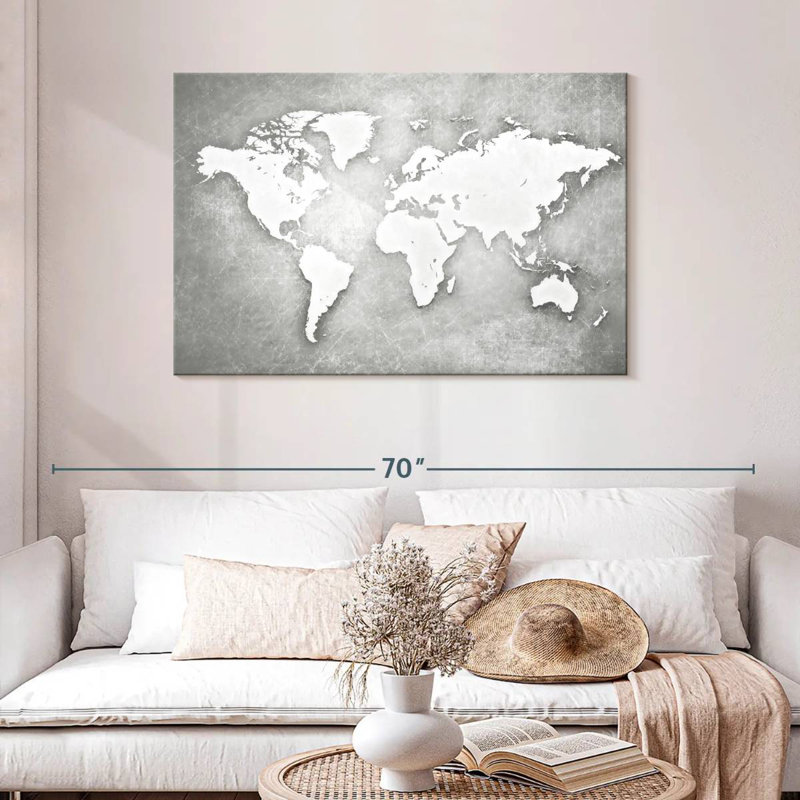 Carte du monde Aliaz, H 30 po x l 45 po