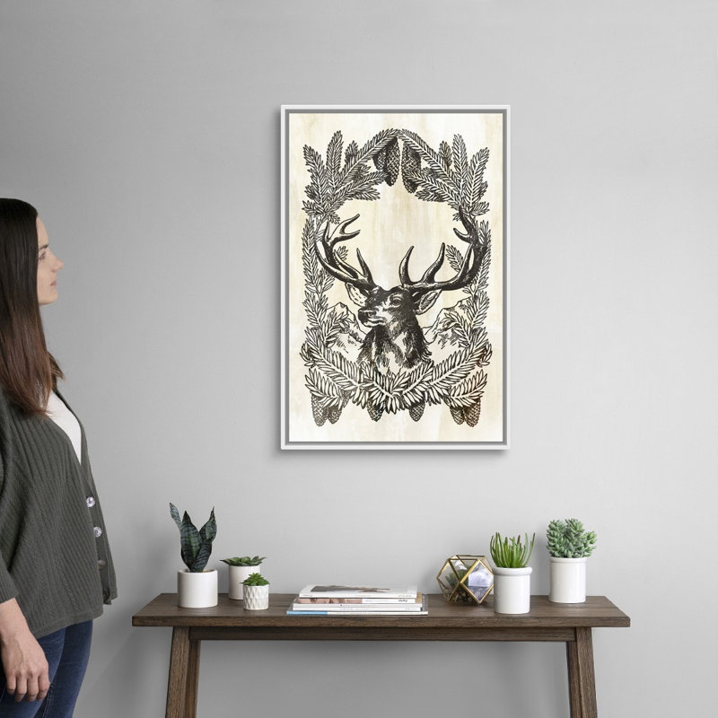 Reproduction d’art sur toile courageuse, Cadre blanc, H 32 po x l 22 po x P 1,75 po