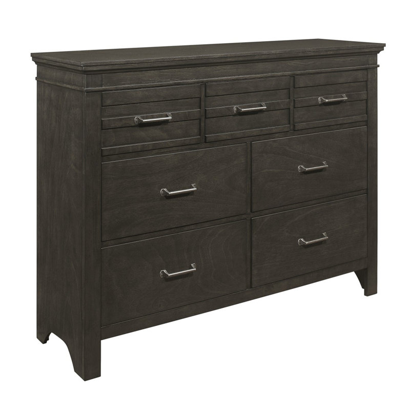 Commode 1 tiroir 7 pièces, Gris anthracite