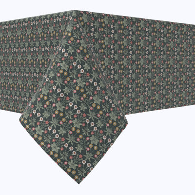 Rectangular Tablecloth, 100% Cotton, Floral 76