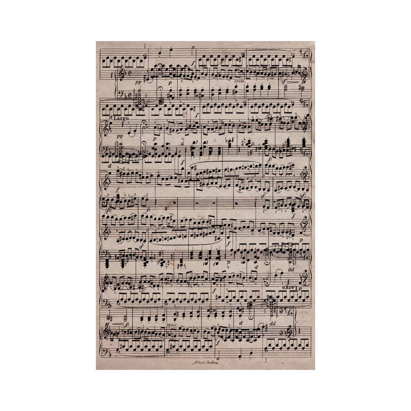 Modern Art - Sheet Music Ode To Joy by 5by5collective - Wrapped Canvas Print, 101.6 cm H x 66.04 cm W