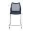 Tabouret de bar empilable avec dossier ventilé et repose-pieds intégré-112818891-112818892-112818893