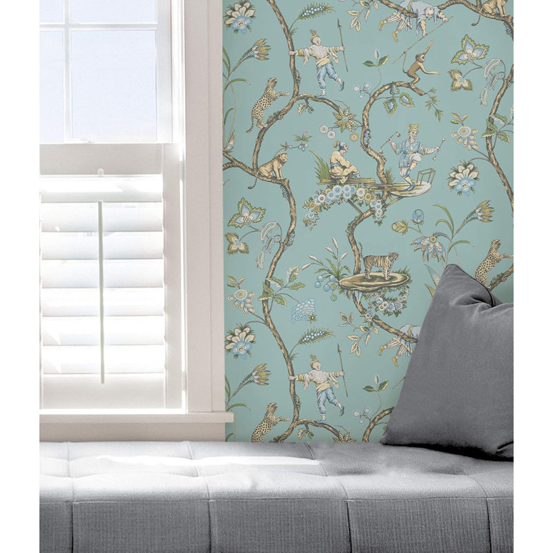 Papier peint auto-adhésif Blue Chinoise Exotique