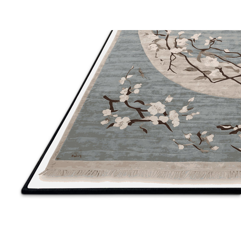 Silky Soft Plush Gray Area Rug, Square 7'