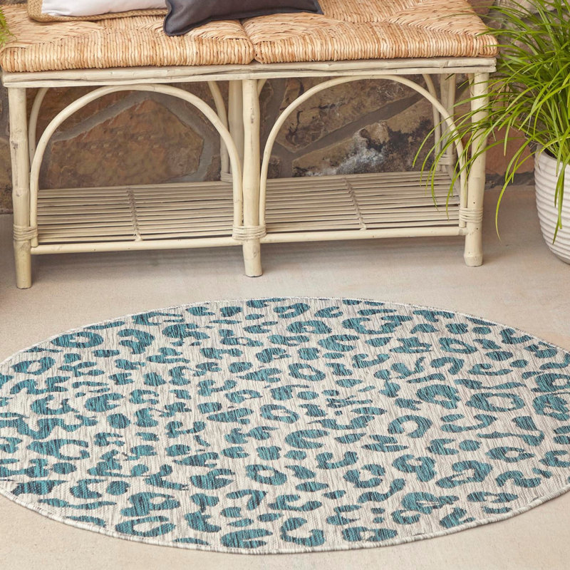 Murph Animal Print Indoor / Outdoor Rug, Round 10'8"