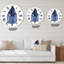 Feuille bleue aquarelle sur blanc - horloge murale traditionnelle-60327994