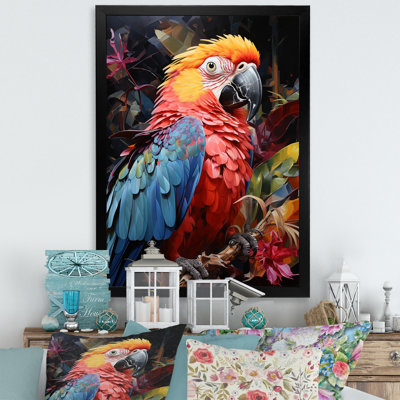 «Parrot Tropical Jungle Euphony II», reproduction sur toile