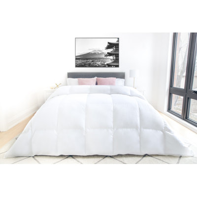 550 Fill Power White Duck Down 500 Thread Count Comforter