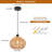 1-Light Steel and Rattan Pendant Light-1568054205