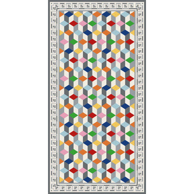  Cubic Mix Easy to Clean Vinyl Mat