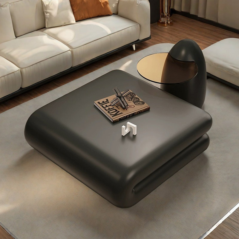 Table basse Style avec forme de livre créatif, Noir, 19.68" H x 53.14" W x 31.49" D