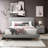 Grey Boucle 2-Drawer Upholstered Nightstand