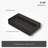 MonBlari 31.5" X 16" Rectangle Solid Surface Matte Black Wall Mount Sink-131562776