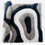 Tapis à poils longs bleu / gris / blanc Thionville-221123460