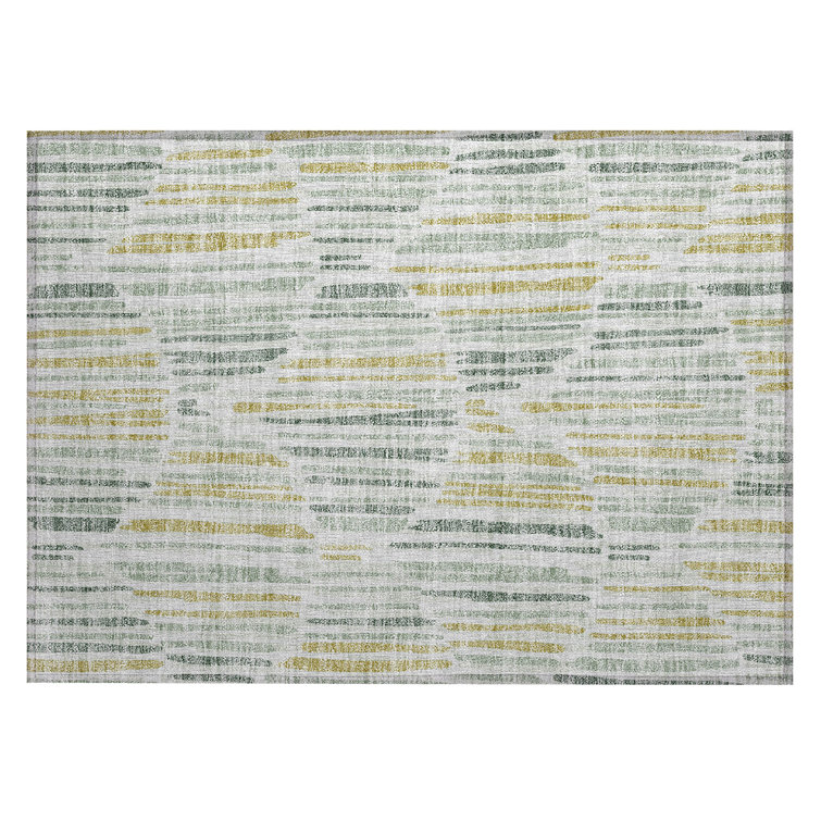 Neysa Washable Striped Indoor / Outdoor Rug