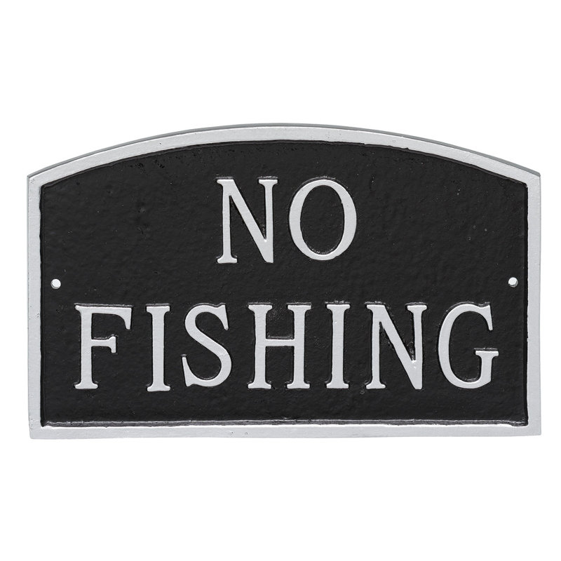 Weather Resistant Metal Garden Plaque, Black/Silver, 10" H x 15" W x 0.25" D