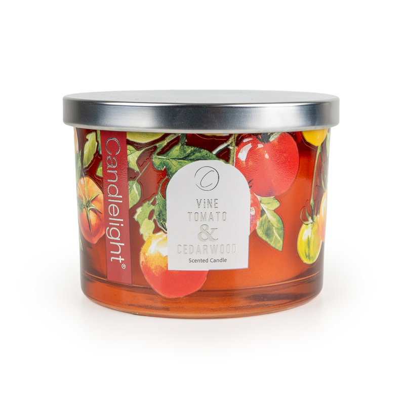 Scented Jar Candle with Glass Holder