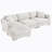Dhirpal Modern Cloud Sectional Sofa, L-Shaped Luxury Couch Set with 2 Free Pillows, 4-Seat Chenille Indoor Furniture with Oversized Chaise-1807535246