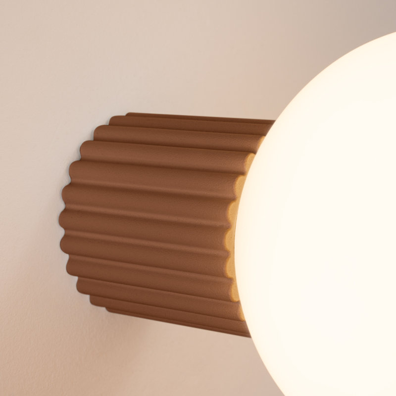 Halo Aluminium Flush Mounted Sconce, Mocha