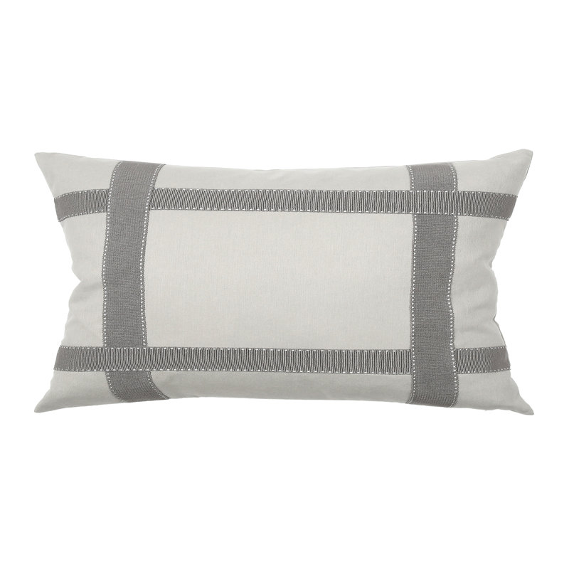 Coussin Bradford, Gris clair, 16 po x 30 po