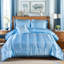 Ensemble d'édredon en satin avec draps pour très grand lit 8 pièces Silk Like Baby Blue-123195284-123195281