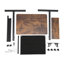 Bureau roulant brun réglable en hauteur pour ordinateur portable, inclinable à 180°, avec sac de rangement pour la maison, la chambre ou le bureau.-133650901