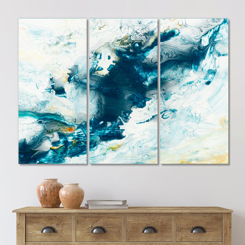 «Blue Creative Abstract Abstract Art», reproduction d'art sur toile moderne, H 28 po x l 36 po x P 1 po