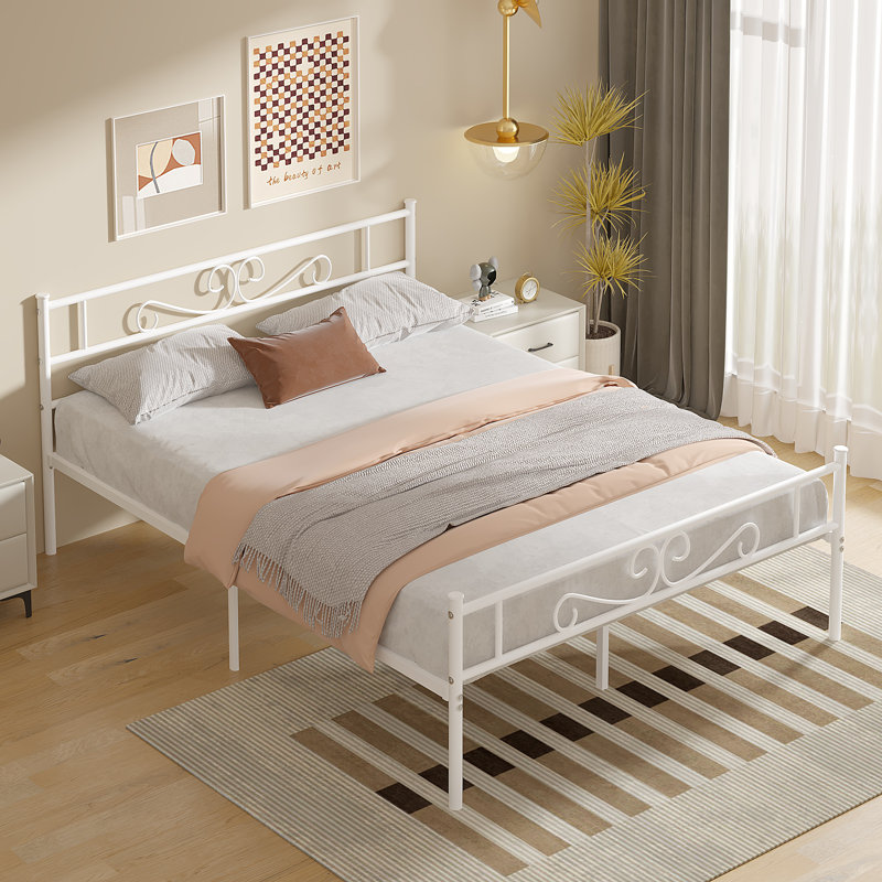 YT Bed Frame, Double (4'6), White
