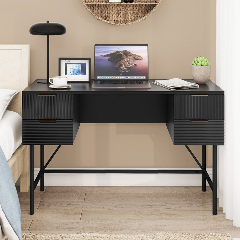 Metal Base Computer Desk