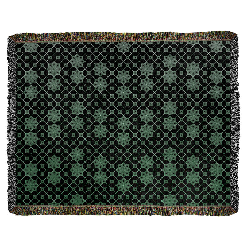 Couverture tissée Katelyn Elizabeth, L 37 po x L 52 po, Vert foncé