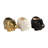 Decorative Scented Candles for Coffee Table - Stylish Candles for Bookshelf, Bedroom, or Living Room Decor - Set of 3, Gold & White-1699063608