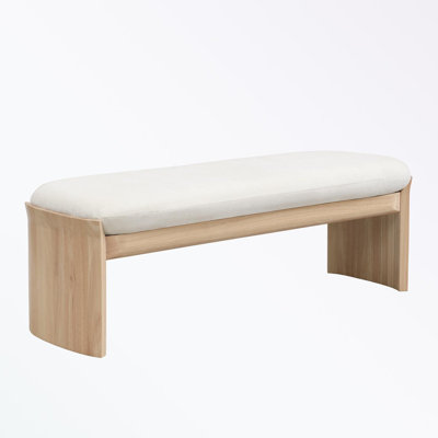 Bench with sturdy legs and soft cushion