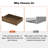 Farmhouse King Size Bed Frame With 51" Tall Storage Headboard & 4 Drawers, Wooden Bed Frame King Size with LED Light, Charging Station, No Spring Needed-12953378-12953376